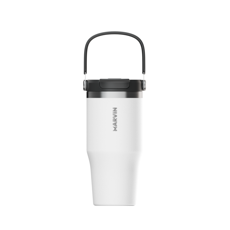 LOTE TERMO MARVIN THE ICED 700 ML GOOD WHITE // Incluye base de silicona